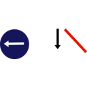 Indian Road Sign Compulsory Turn Left