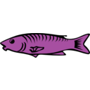 download Blue Fish clipart image with 90 hue color