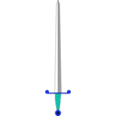 download Sword clipart image with 180 hue color