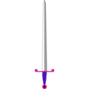 download Sword clipart image with 270 hue color