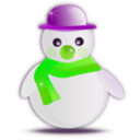 download Snowman Glossy clipart image with 90 hue color