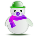 download Snowman Glossy clipart image with 270 hue color