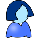 download Woman clipart image with 180 hue color