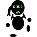 download Ninja clipart image with 90 hue color