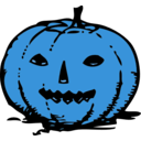 download Pumpkin clipart image with 180 hue color