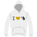 download I Love Baseball Hoodie clipart image with 45 hue color