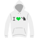 download I Love Baseball Hoodie clipart image with 135 hue color