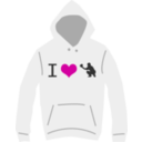 download I Love Baseball Hoodie clipart image with 315 hue color