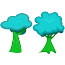 download Soft Trees clipart image with 90 hue color
