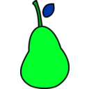 download A Less Simple Pear clipart image with 90 hue color