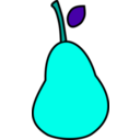 download A Less Simple Pear clipart image with 135 hue color