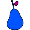 download A Less Simple Pear clipart image with 180 hue color