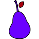 download A Less Simple Pear clipart image with 225 hue color