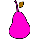 download A Less Simple Pear clipart image with 270 hue color