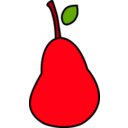 download A Less Simple Pear clipart image with 315 hue color