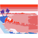 download Landscap clipart image with 180 hue color