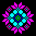 download Ornament Rose clipart image with 180 hue color