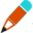 download Pencil clipart image with 180 hue color