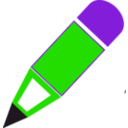 download Pencil clipart image with 270 hue color