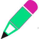 download Pencil clipart image with 315 hue color