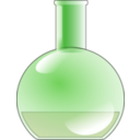 download Flat Bottom Flask clipart image with 270 hue color