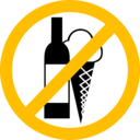 download Sign No Drinks No Ice Cream clipart image with 45 hue color