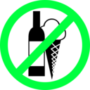 download Sign No Drinks No Ice Cream clipart image with 135 hue color