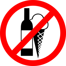 Sign No Drinks No Ice Cream