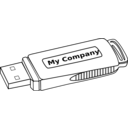 download Usb Flash Drive clipart image with 135 hue color