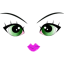 download Pretty Green Eyes clipart image with 315 hue color
