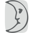 download Moon Face clipart image with 180 hue color