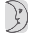 download Moon Face clipart image with 270 hue color
