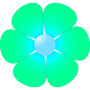 download Red Flower clipart image with 135 hue color