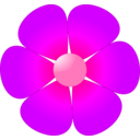 download Red Flower clipart image with 270 hue color