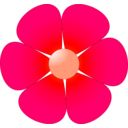 download Red Flower clipart image with 315 hue color