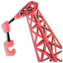 download Crane clipart image with 315 hue color