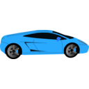 download Orange Car clipart image with 180 hue color