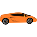 download Orange Car clipart image with 0 hue color