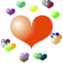 download Red Heart clipart image with 45 hue color