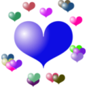 download Red Heart clipart image with 270 hue color