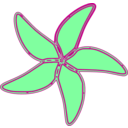 download Very Simple Starfish clipart image with 135 hue color