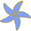 download Very Simple Starfish clipart image with 225 hue color