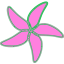 download Very Simple Starfish clipart image with 315 hue color