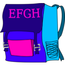 download Bag clipart image with 315 hue color