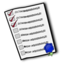 download Check List clipart image with 225 hue color