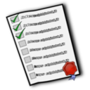 download Check List clipart image with 0 hue color