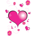 download Red Heart clipart image with 0 hue color