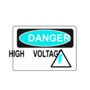 download Danger High Voltage Alt 2 clipart image with 180 hue color