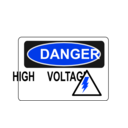 download Danger High Voltage Alt 2 clipart image with 225 hue color