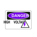 download Danger High Voltage Alt 2 clipart image with 270 hue color